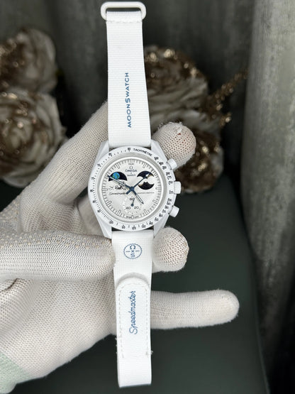 Swatch x Omega Bioceramic Moonswatch Mission To Earthphase