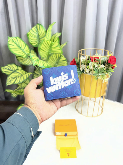 LV LOUIS_VUITTON PREMIUM QUALITY IMPORTED WALLET BLUE