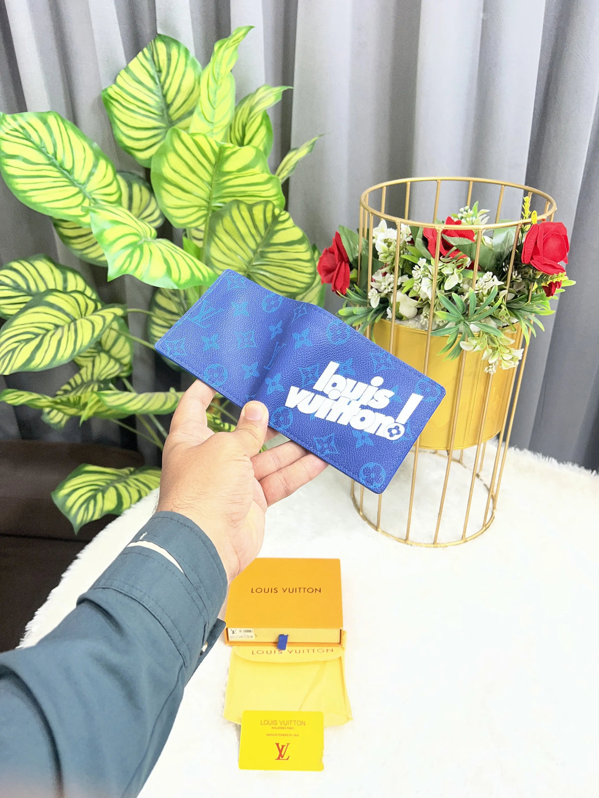 LV LOUIS_VUITTON PREMIUM QUALITY IMPORTED WALLET BLUE
