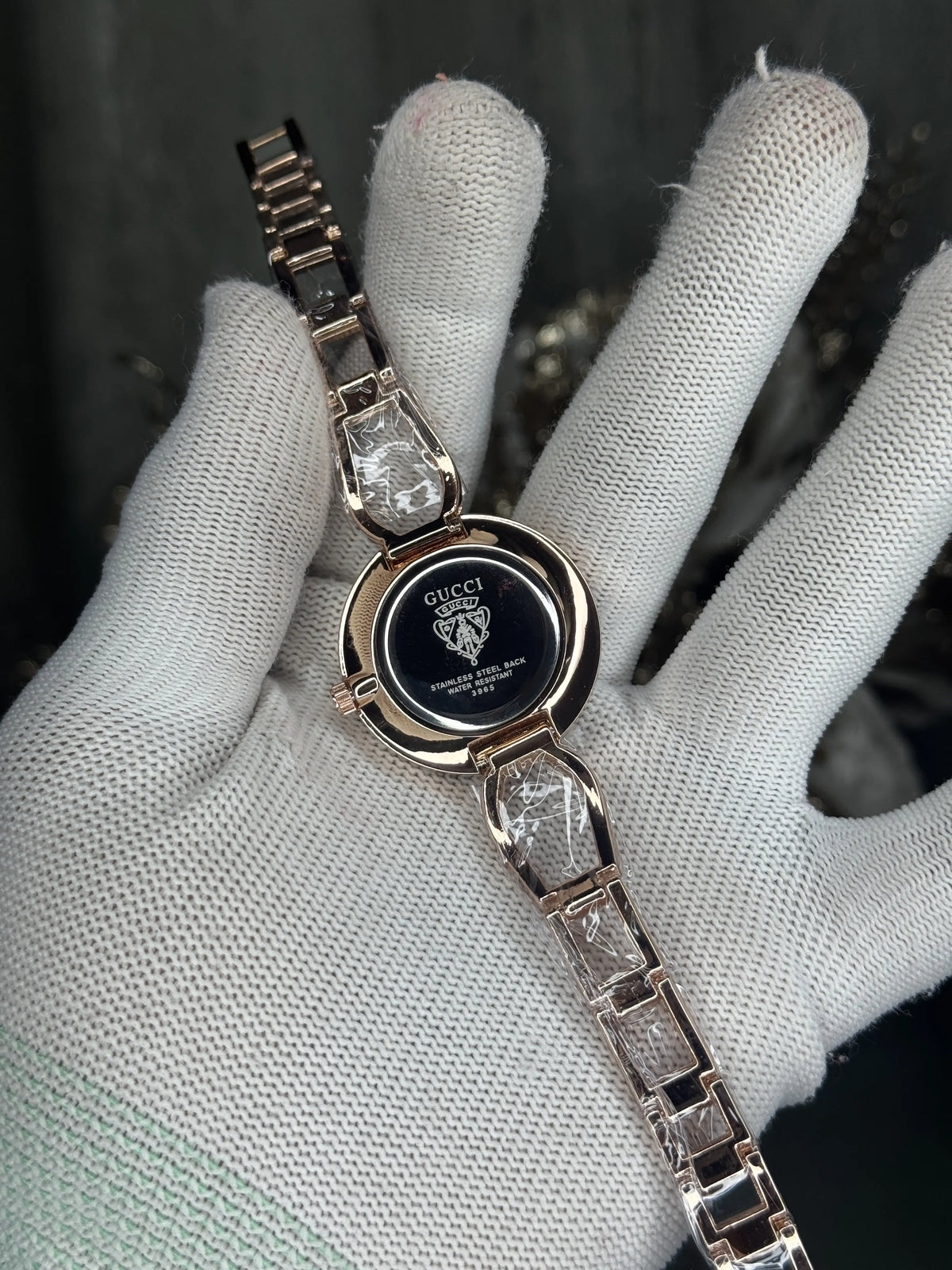 Gucc i Rose Gold Green Premium Watch