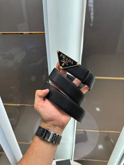 Prad a Gold Black Premium Imported Belt