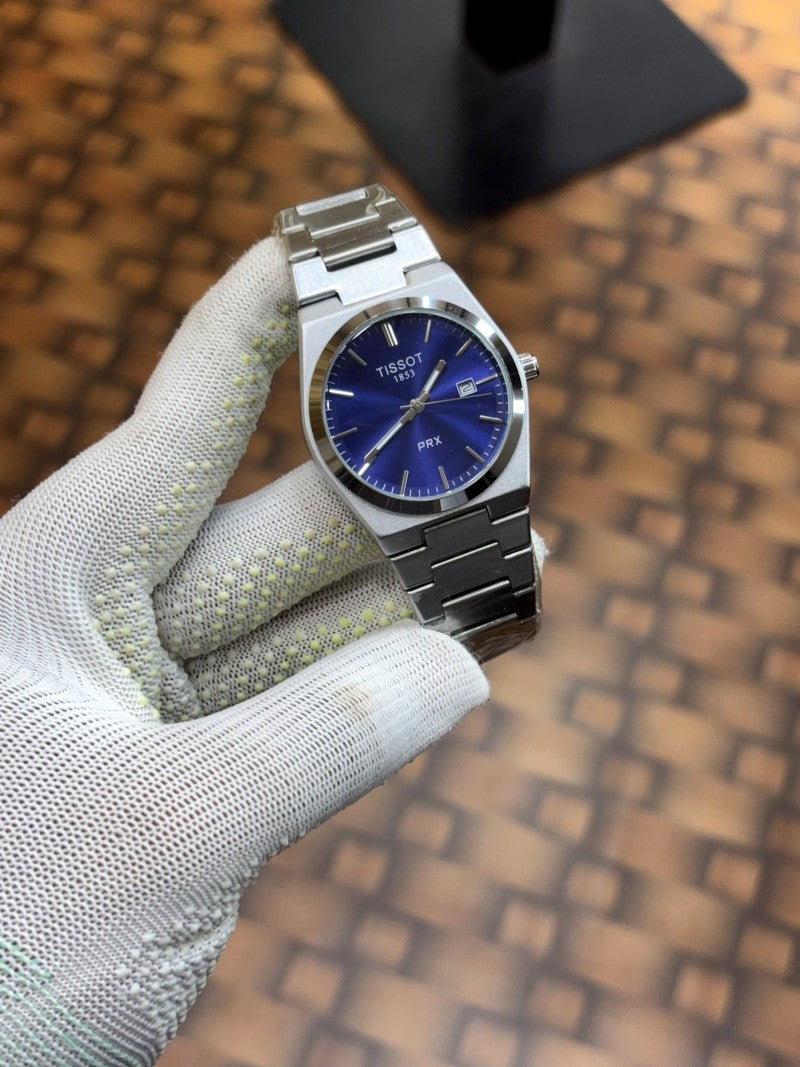 Tissot PRX QUARTZ BLUE DIAL WATCH