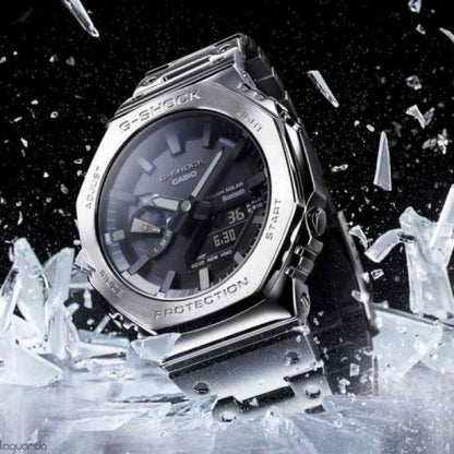 G SHOCK GM 2100 SILVER BLACK