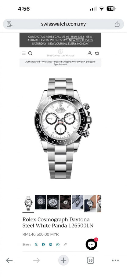 Rolex cosmograph Daytona Steel White