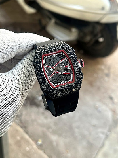 Richard Mille RM 67 01 Nadal Carbon Skeleton Dial Black Red Variants