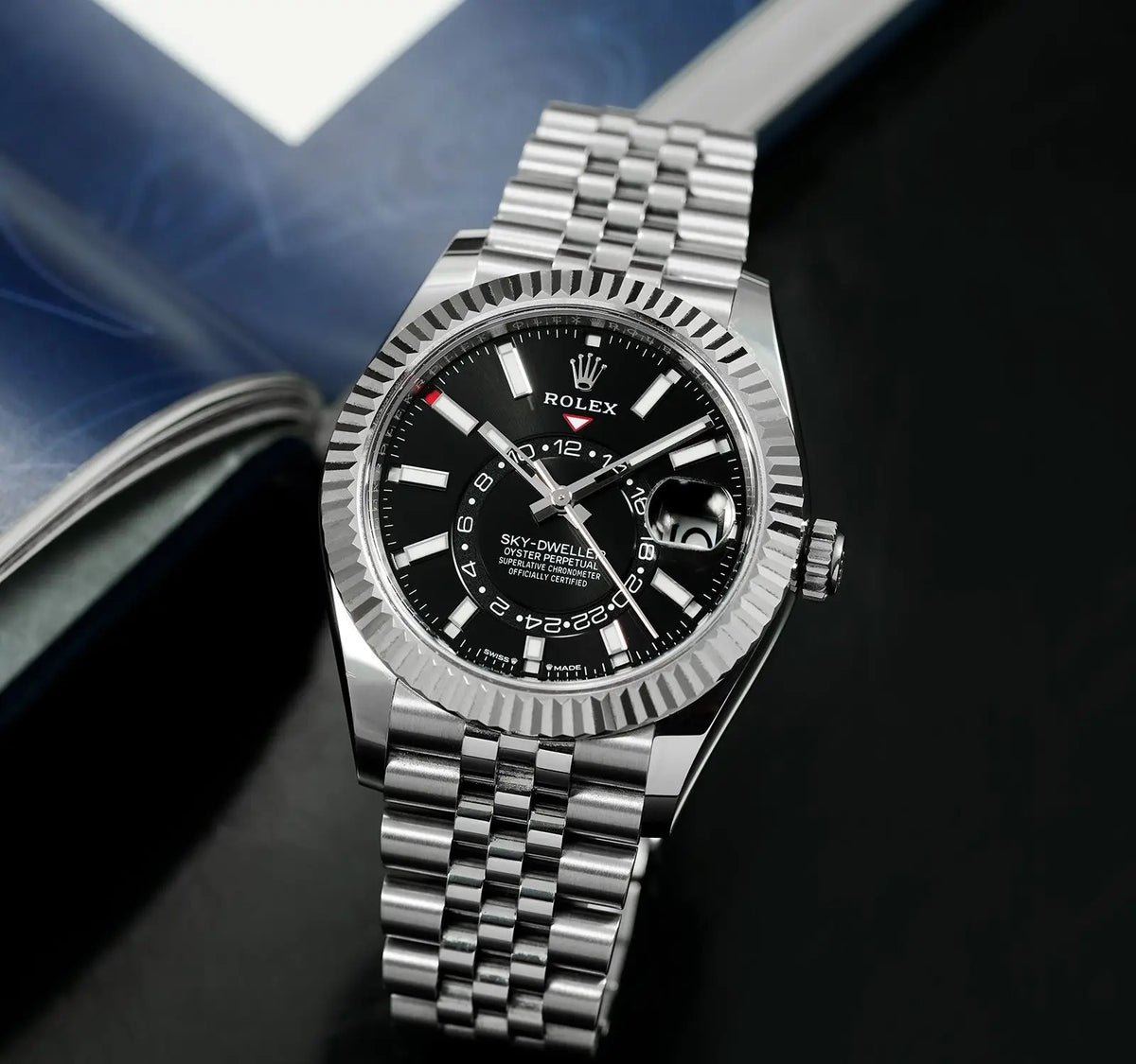 Rolex Sky Dweller Men Black Dail Yz