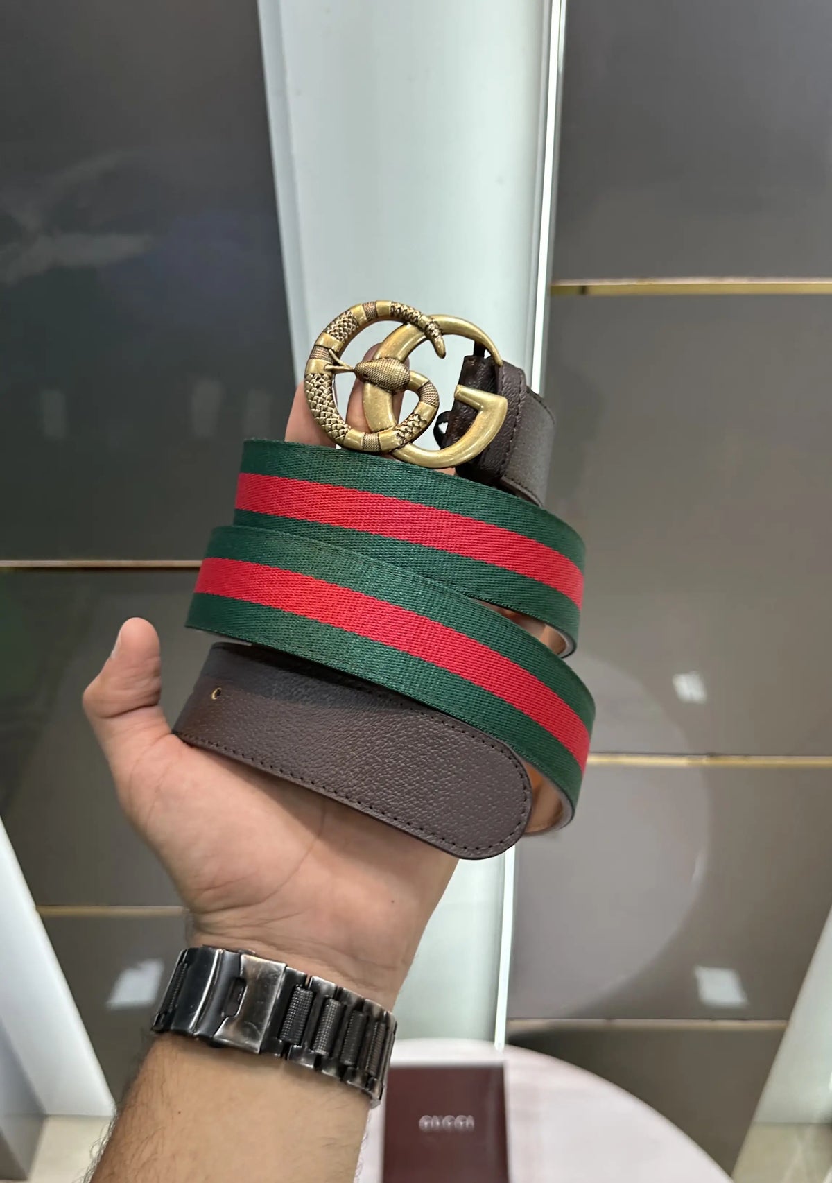 Gucc I Snake Gold Premium Imported Belt