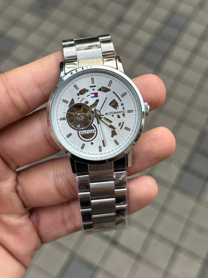 Tommy Hilfige r Automatic Silver White