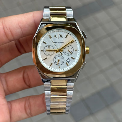 Arman i Exchange Chronograph Two tone White dial