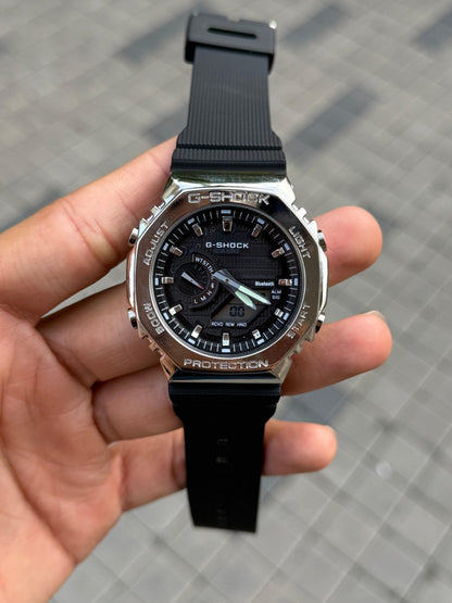 Casio G shock GM 2100 Silver Black
