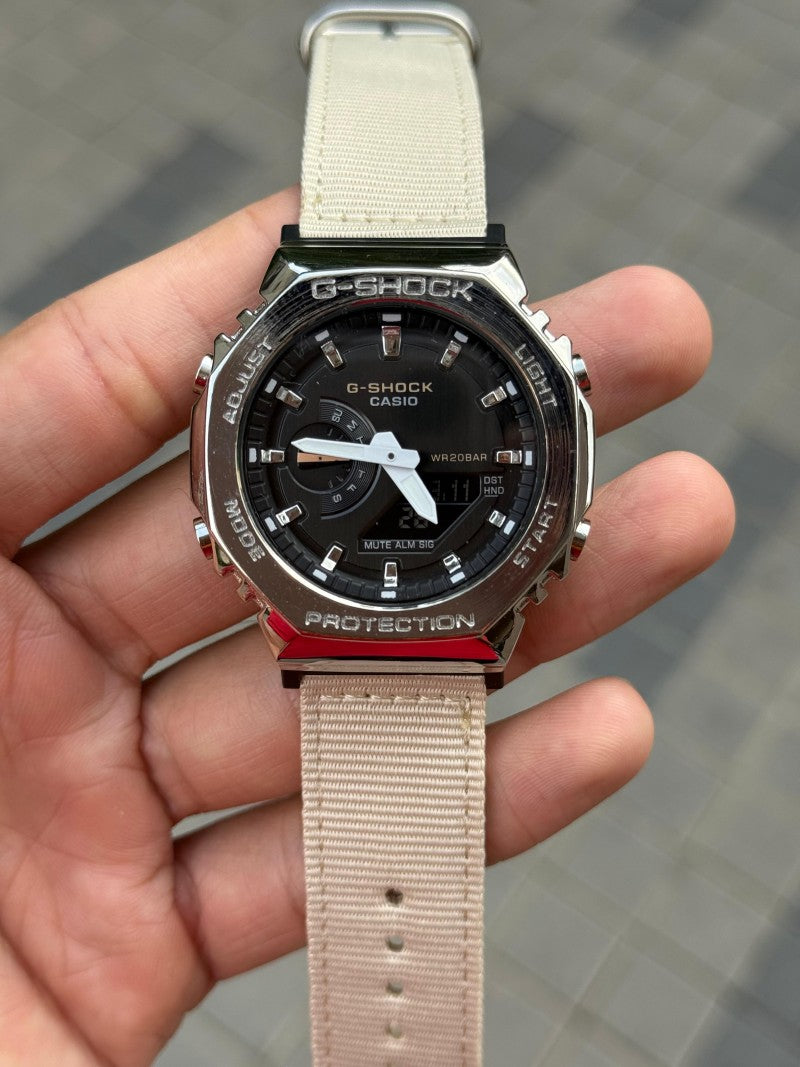 Casi o G shock Gm 2100 Fabric Cream