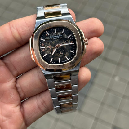 Patek Phillip e Automatic Two Tone Black Dial