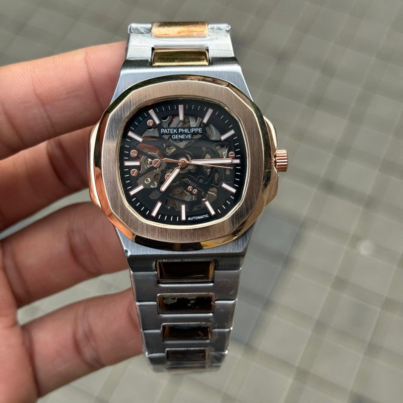 Patek Phillip e Automatic Two Tone Black Dial