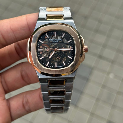 Patek Phillip e Automatic Two Tone Black Dial