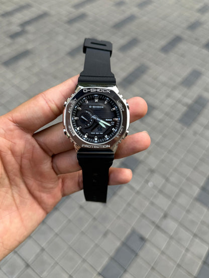 Casio G shock GM 2100 Silver Black