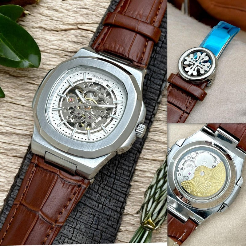 Pate k Phillipe Nautilus Leather Automatic