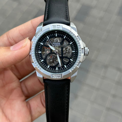 Fossi l Bronson Leather Silver