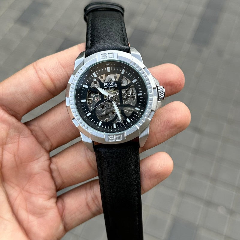 Fossi l Bronson Leather Silver