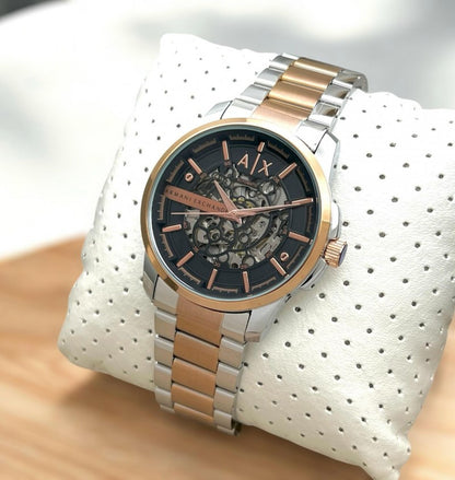Arman i Exchange Hampton Skeleton Automatic Two Tone Black Dial