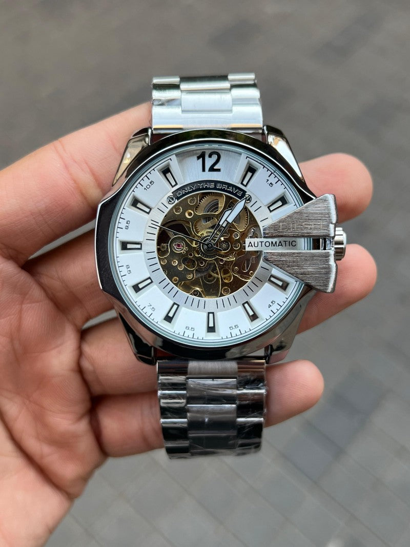 Diese l 10 Bar Only The Brave Automatic Full Silver