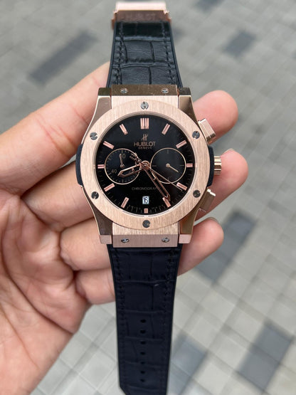 Hublo t Big Bang Rose gold Leather
