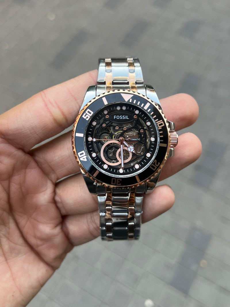 Fossi l FB 01 Automatic Skeleton Two Tone