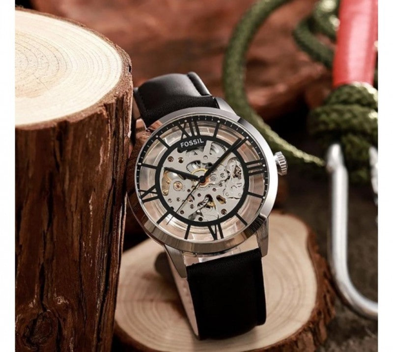 Fossi l Townsman Automatic Silver Black