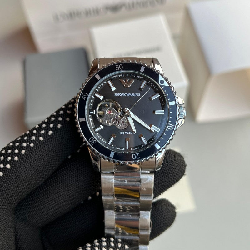 Emporio Arman i Automatic Crown AAA Silver Black
