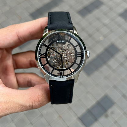 Fossi l Townsman Automatic Silver Black