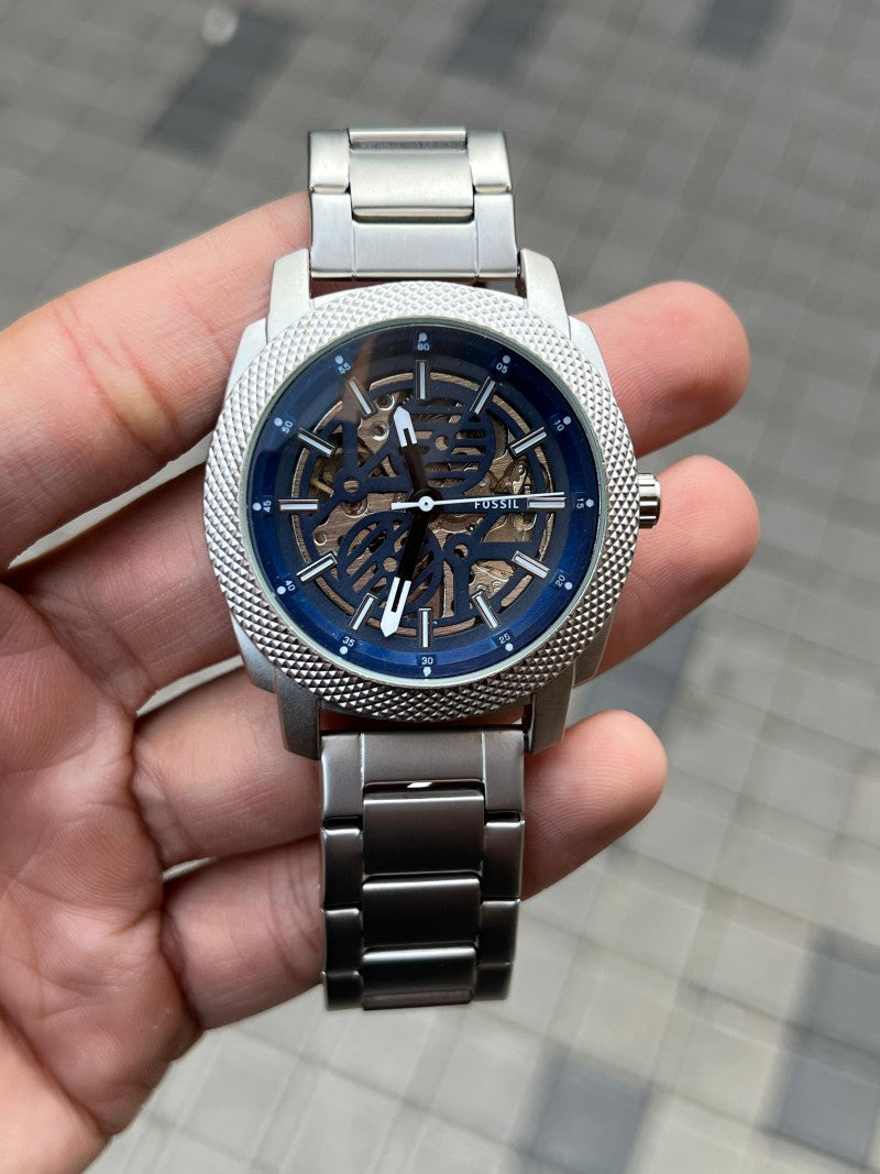 Fossi l Me3080 Modern Machine Silver Blue