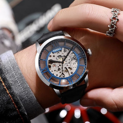 Fossi l Townsman Automatic Silver Blue