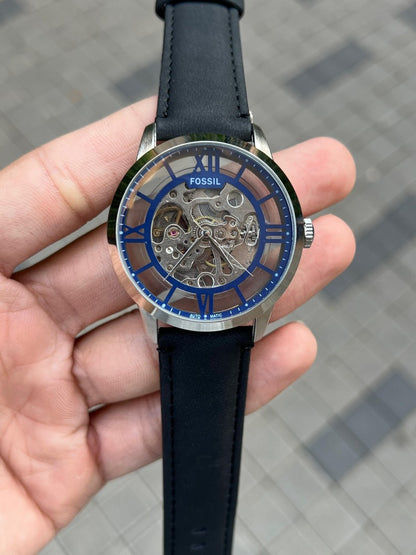 Fossi l Townsman Automatic Silver Blue