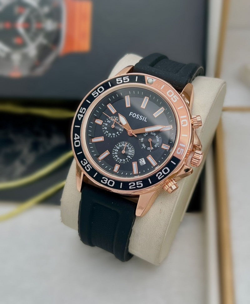 Fossi l Bannon Chronograph Rose gold