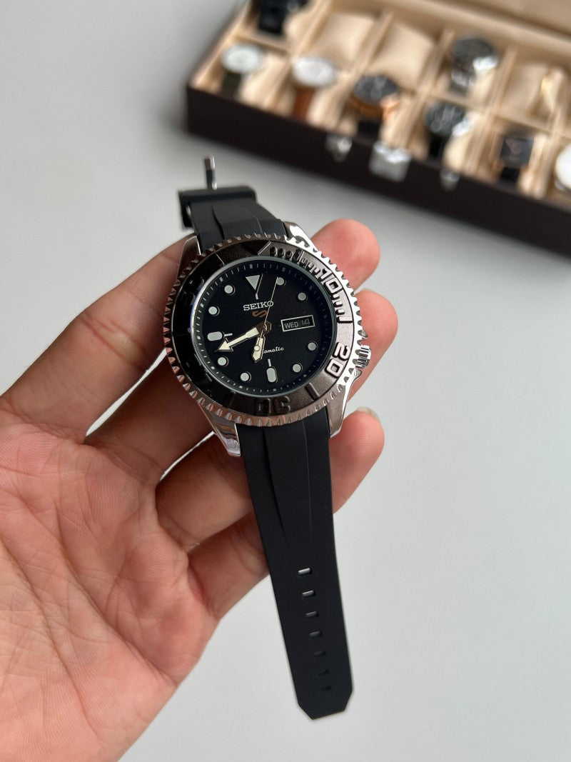 Seik o Automatic Silver Black