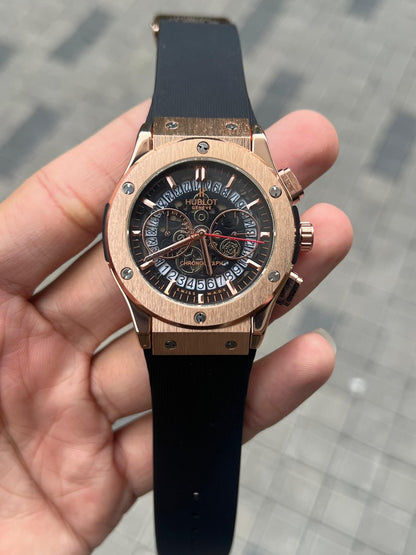 Hublo t Chronograph Rose Gold Black