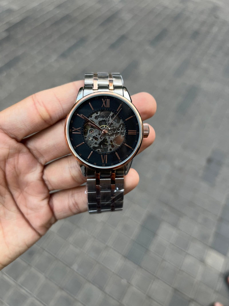 Tisso t 1853 Automatic Two Tone Black Dial
