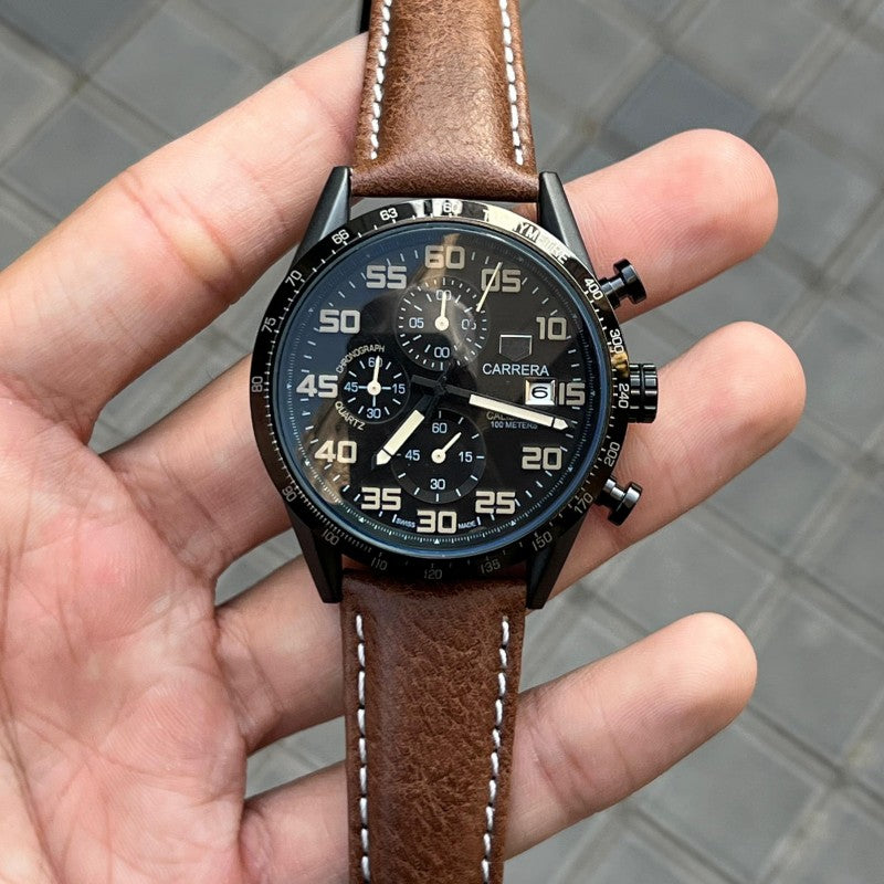 Tag Heue r Calibre 16 Brown Leather