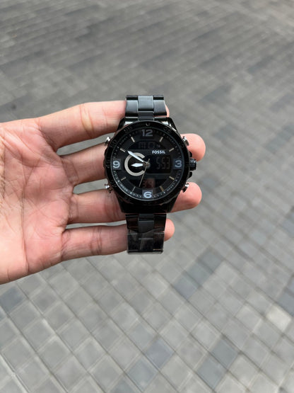 Fossi l Dual Time All Black