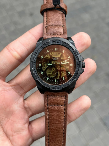 Fossi l Bronson Automatic Brown Leather