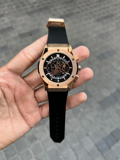 Hublo t Big Bang Calendar Black RoseGold