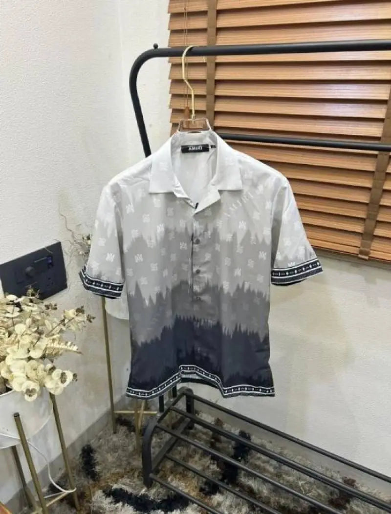 Amir_i White Turkey Imported Very Premium All Over Printed Half Shirt (DN 535)