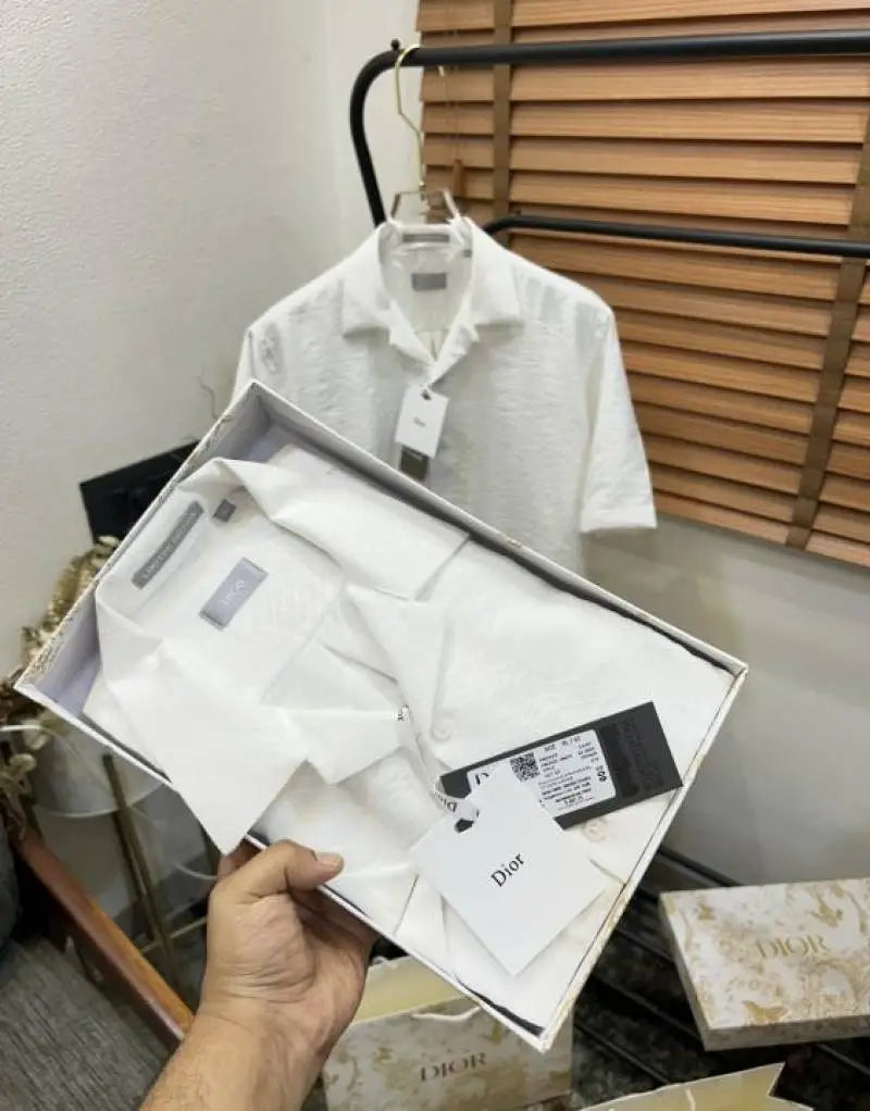 Dio_r Turkey Imported Very Premium Self Printed Half Shirt With Og BoX & Bag (DN 536)