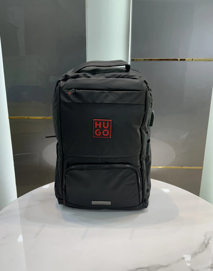 Hugo Bos s S83 Black Red Luxury Imported BackPack With Usb Port