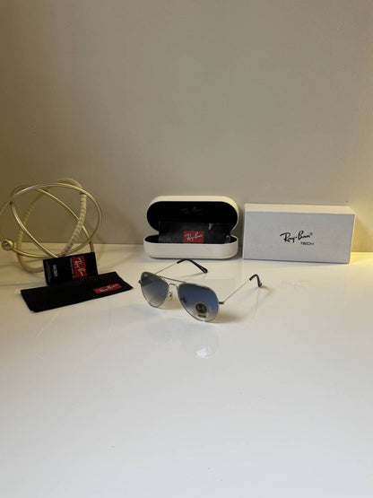 Rayban_3025_Silver_Blue_Shaded_aviator