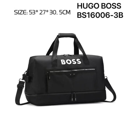 Hugo Bos s Bs16006 Black White Luxury Imported Duffel Bag