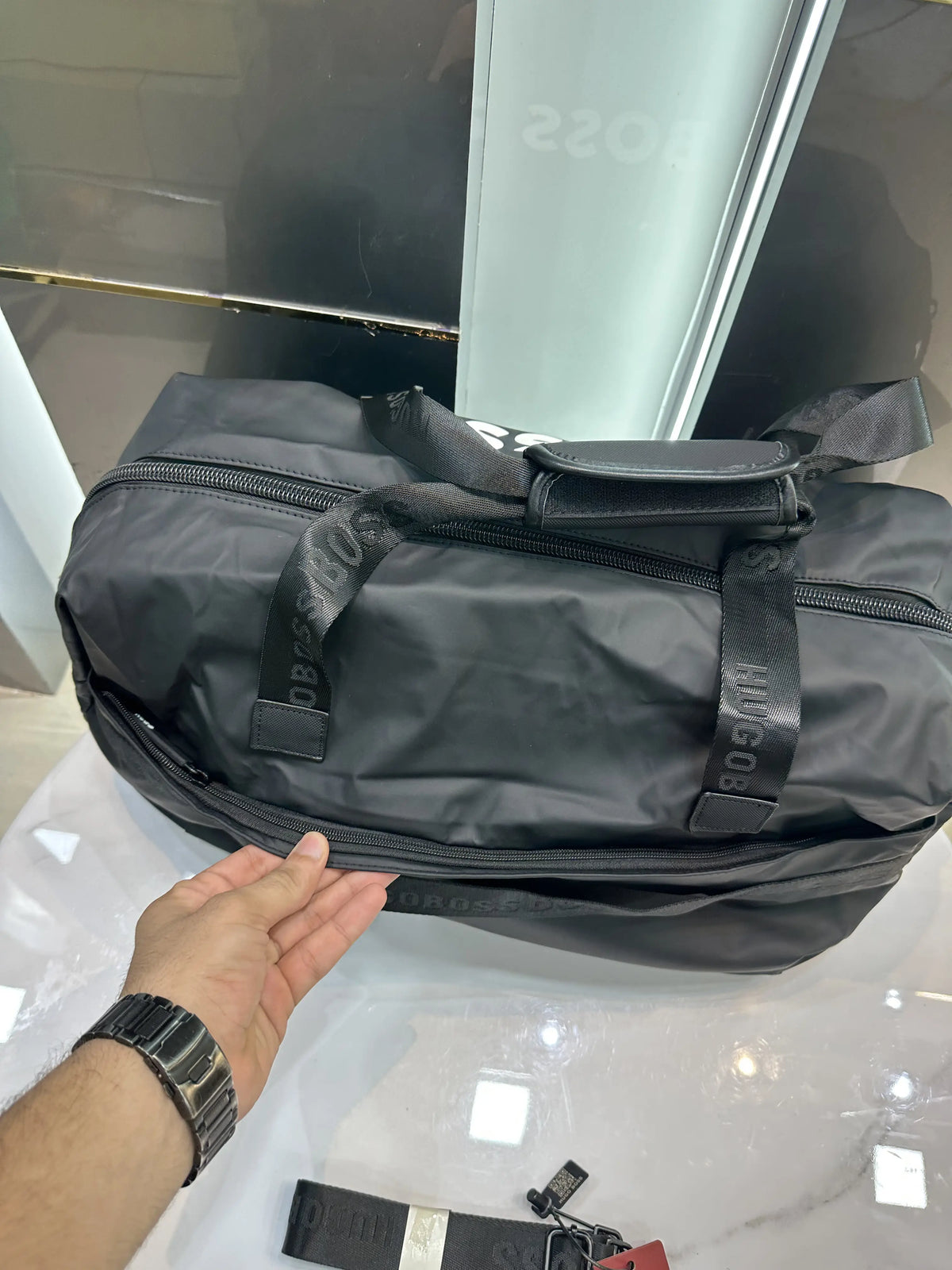Hugo Bos s Bs16006 Black White Luxury Imported Duffel Bag