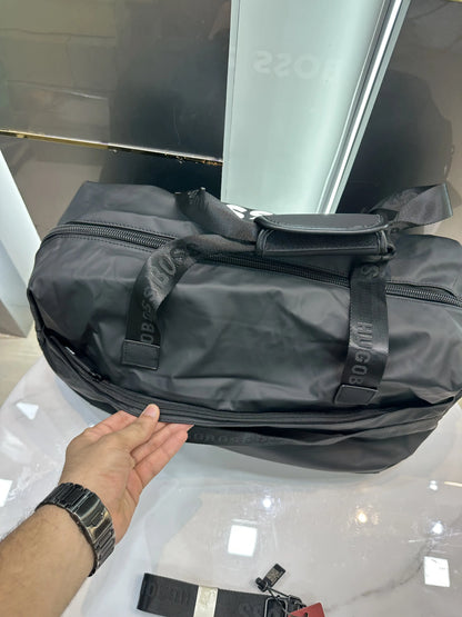 Hugo Bos s Bs16006 Black White Luxury Imported Duffel Bag