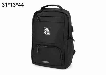 Hugo Bos s S83 Black White Luxury Imported BackPack With Usb Port