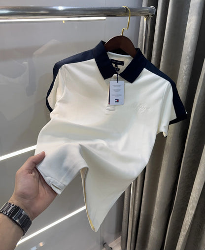 Tommy Hilfiger Cream Premium Polo T-shirt