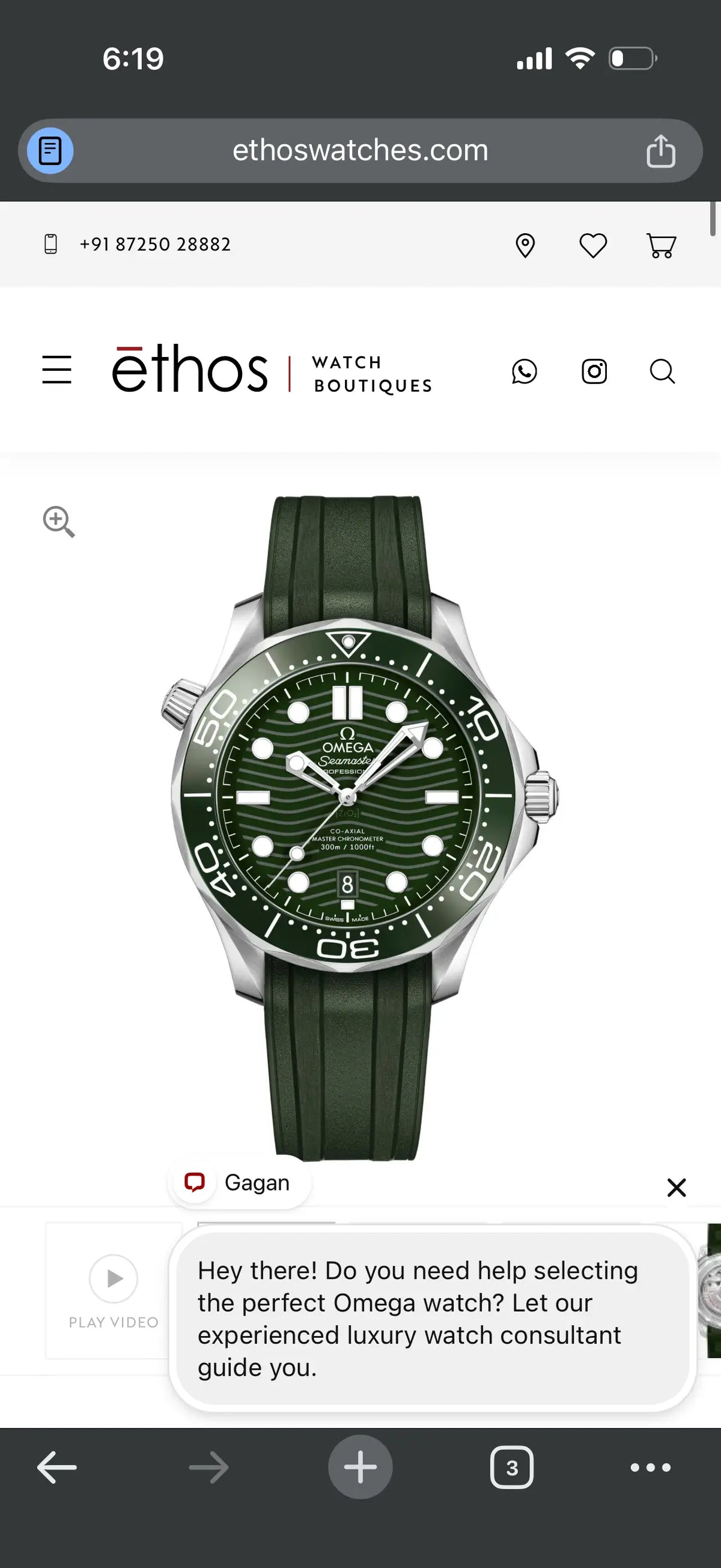 Omeg_a Seamaster Diver 300m auto green